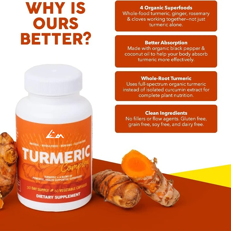 Organic Black Pepper, Turmeric - đánh giá và giá Turmeric Curcumin Capsule