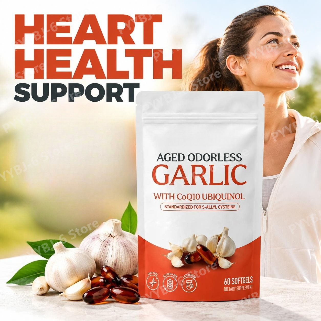 Aged Odorless Garlic Softgels  - đánh giá và giá Coq10 Ubiquinol Softgel